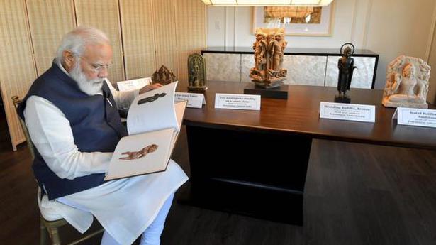 PM Modi to bring back 157 antiquities handed over by U.S.