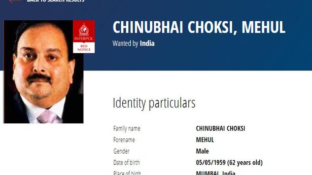 PNB fraud case: Interpol Red Notice against Choksi still pending