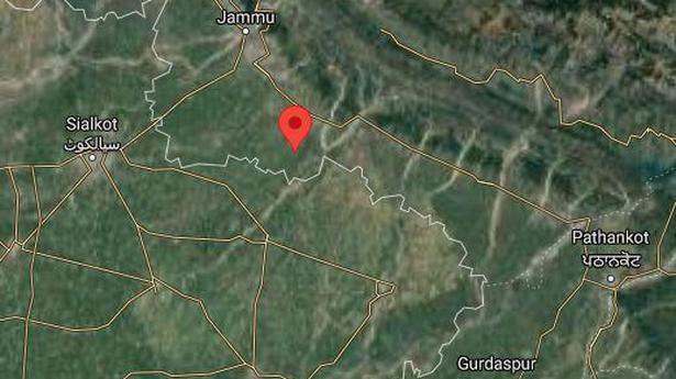 Earth-mover machine fired at by Pakistan along International Border in Jammu