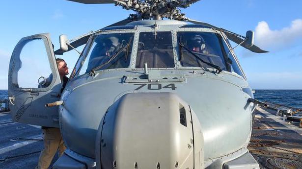 Navy team reaches U.S. for training on MH-60R helicopters