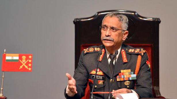 Army chief Gen. Naravane interacts with officers of Bangladesh Army