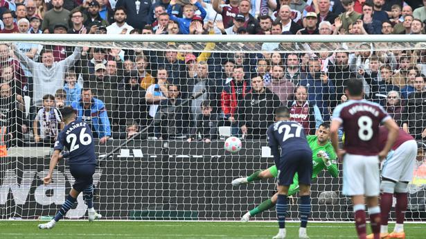 Manchester City keep Premier League title fate in their hands despite Mahrez penalty miss