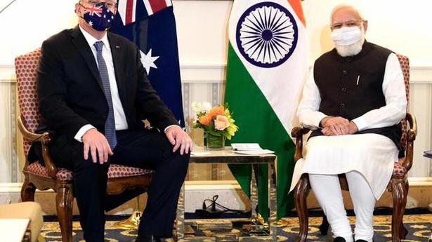 PM Modi discusses bilateral, regional, global issues with Australia’s Morrison in U.S. ahead of 1st in-person Quad Summit