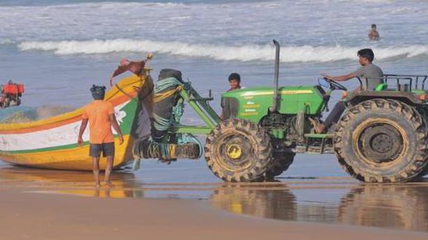 Motorised boats anchored as fishing holiday begins