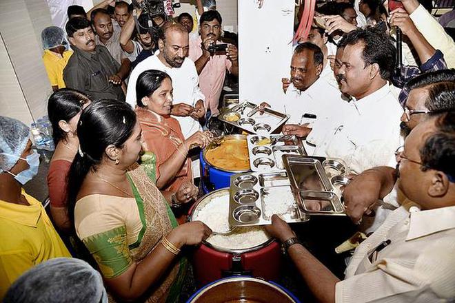 Image result for Rajanna canteens in AP with Chandrababu
