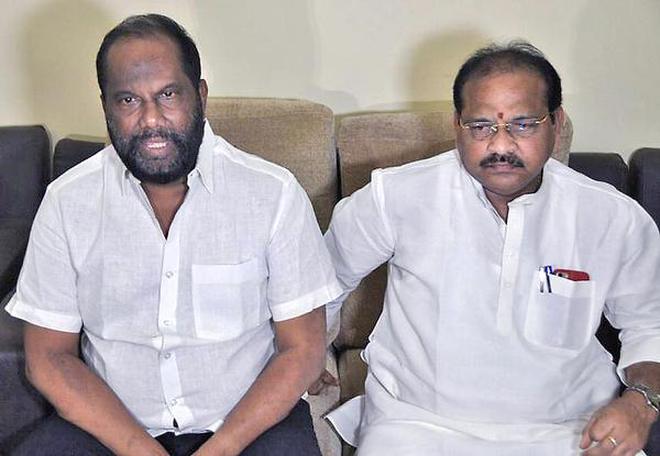 Image result for TDP MPs Kanakamedala Ravindra Kumar and Thota Narasimham