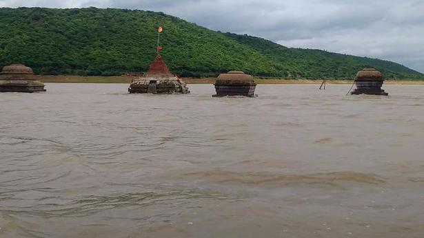 Sangameswaram temple submerges in water