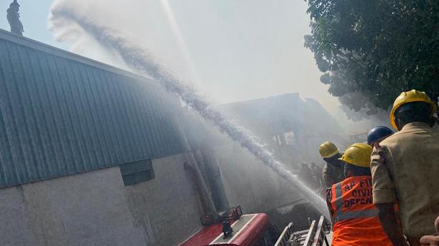 Fire in spinning mill, four cotton godowns gutted