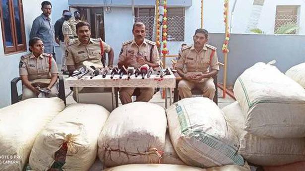 Around 3,400kg of ganja seized, 11-member gang held in East Godavari agency