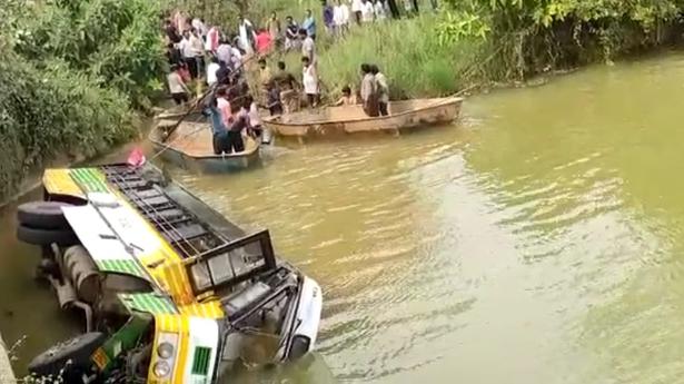 Bus falls into 25ft-deep rivulet, APSRTC orders enquiry