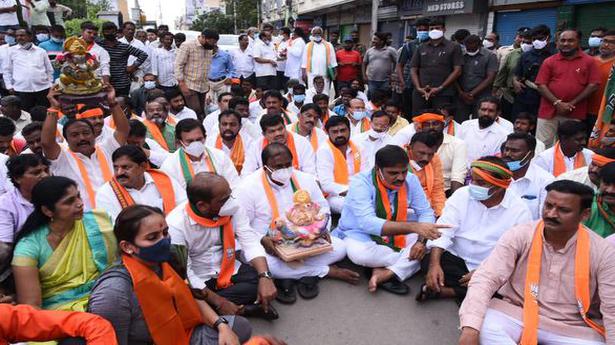 BJP opposes restrictions on public celebration of Vinayaka Chavithi