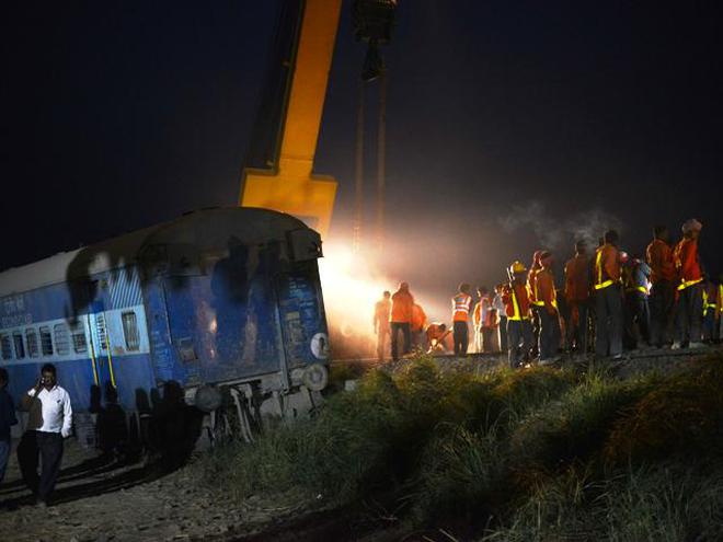Rail Workers operating on Sunday night (The Hindu)