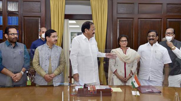 Sushmita Dev, Selvaganabathy take oath as new Rajya Sabha members