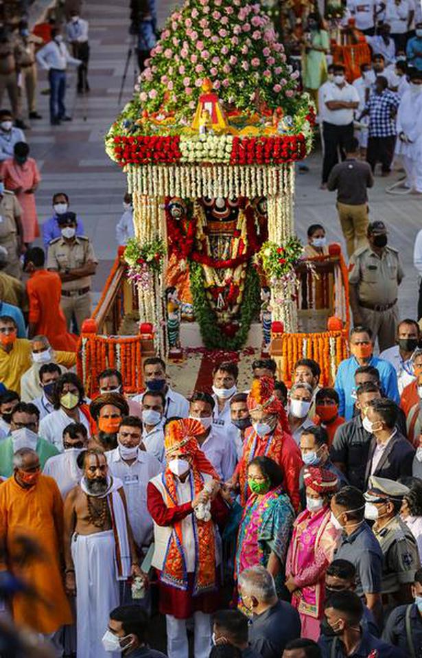 Ahmedabad: Symbolic 'Rath Yatra' at Lord Jagannath temple - The Hindu