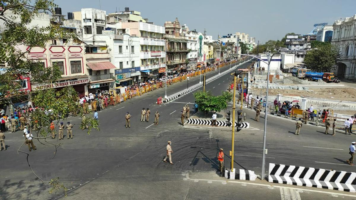 Police bandobust near Rippon Building signal ahead of PM Modi's arrival