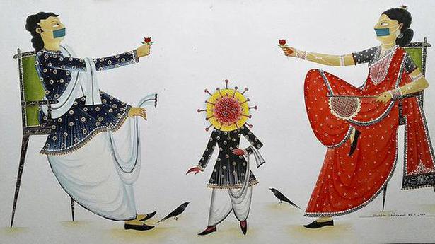 This Kalighat artist’s characters live in the modern world