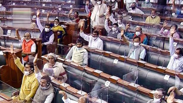 Parliament proceedings | Lok Sabha passes two bills amid Opposition protests