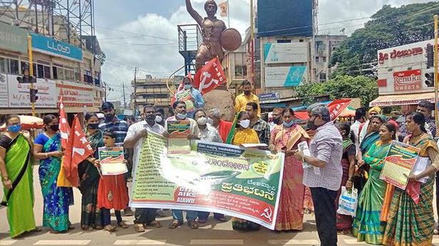 Protest against anti-labour policies