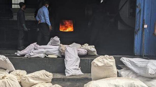 Seized ganja stock incinerated