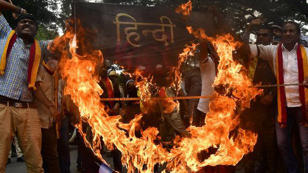 Protests mark Hindi Diwas in Karnataka