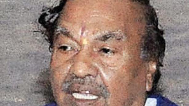 Eshwarappa issue may figure in core committee meeting on April 18