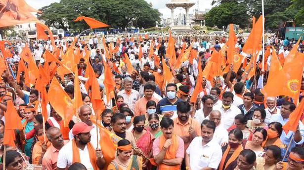 Hindu groups slam BJP at protest against temple demolition
