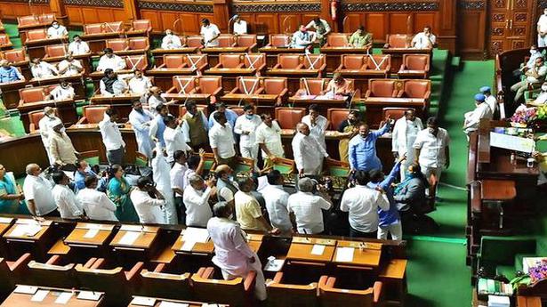 Dharna washes out second day of Karnataka budget session