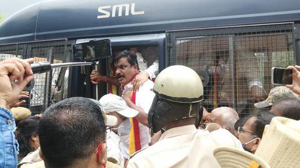 Kannada activists taken into custody in Belagavi