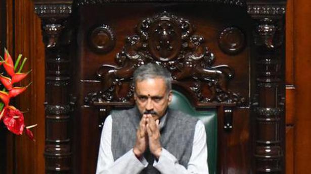 Karnataka Speaker describes conduct of Opposition in RS as ‘unruly’