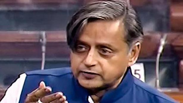 Toe party line or will be shown the door, Tharoor warned
