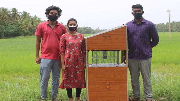 Engineering students from Kerala develop solar machine that destroys crop pests, converts them into organic manure