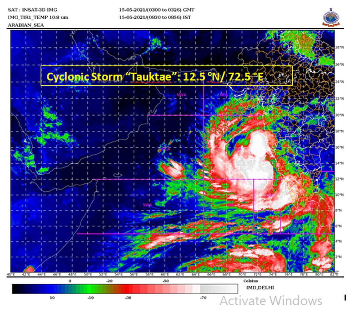 Cyclonic Storm “Tauktae” . Image source: twitter.com / @Indiametdept
