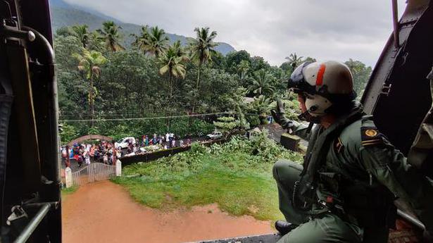 In pictures | Heavy rain and landslides over southern Kerala