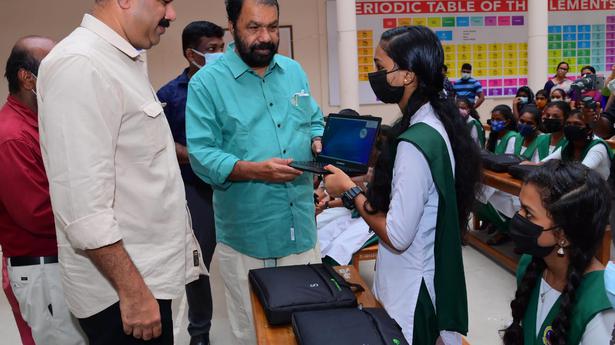 Distribution of laptops under Vidyakiranam begins