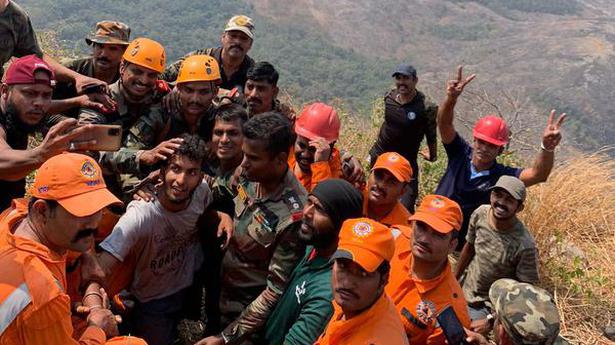 Kerala hiker caught in crevice rescued by Army team