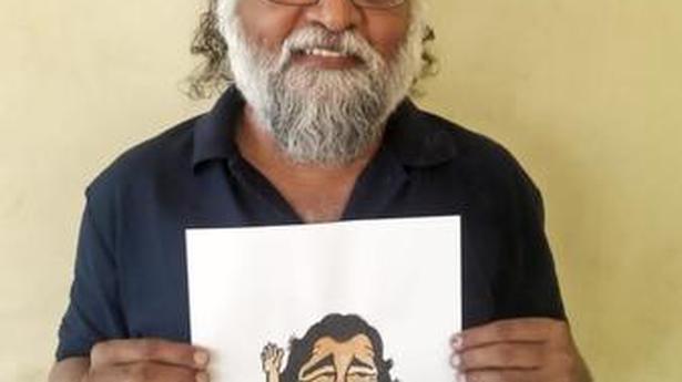 Kannur artist gets acclaim for Maradona caricature
