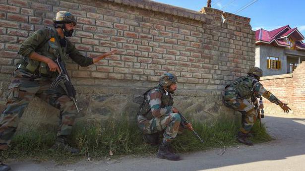 Three militants killed, Four jawans injured in late night encounter in Srinagar