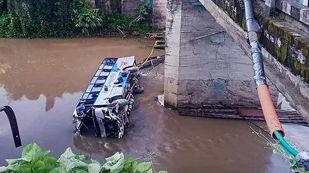 Five dead as bus plunges into river in Meghalaya