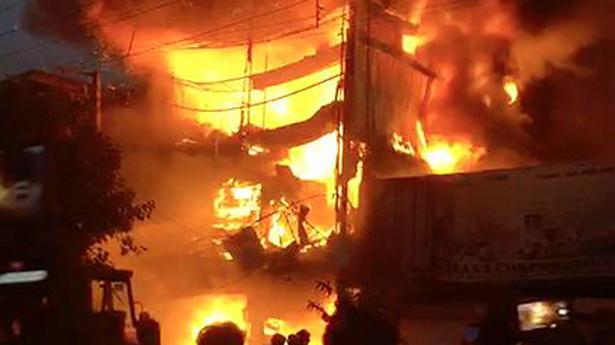 Fire engulfs four shops at Sadar Bazar in Gurugram