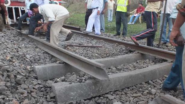 Blast on rail tracks in Jharkhand derails diesel locomotive