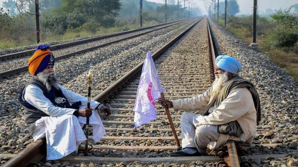 Farmers continue to block rail tracks in Punjab