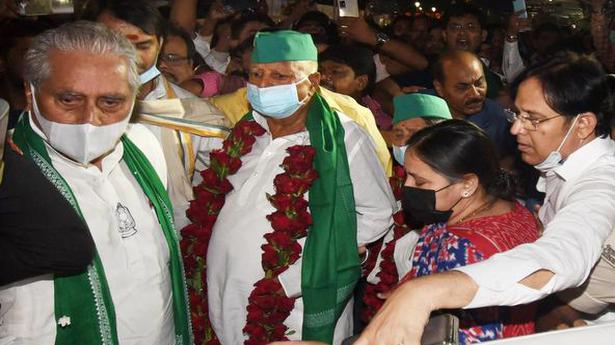 Lalu in Patna, may campaign for party in bypolls