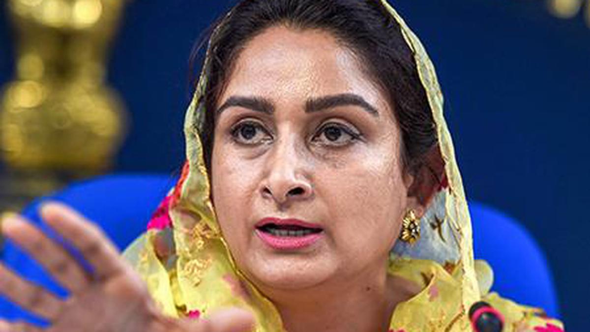 Harsimrat Kaur Badal quits Union Cabinet in protest against two agri Bills - The Hindu