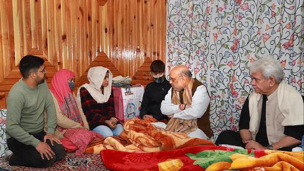 Amit Shah meets family of J&K Police officer killed by terrorists