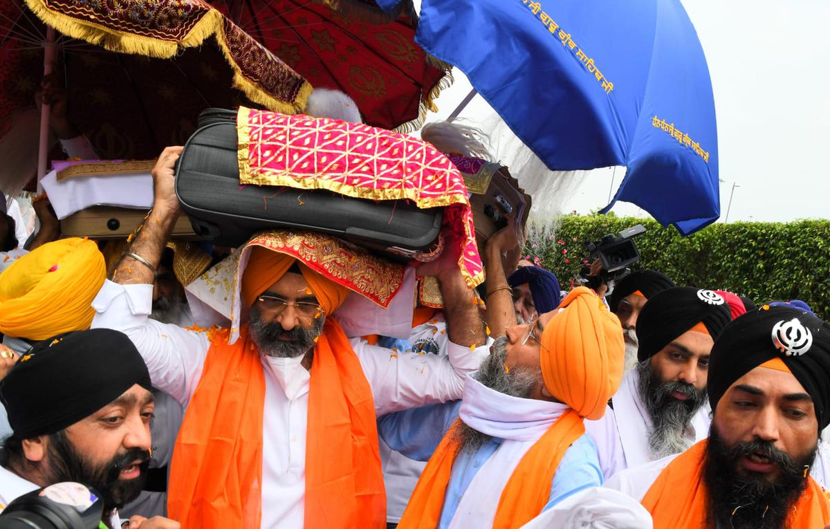 Three copies of Shri Guru Granth Sahib, the holy book of Sikhs, were brought from Kabul.
