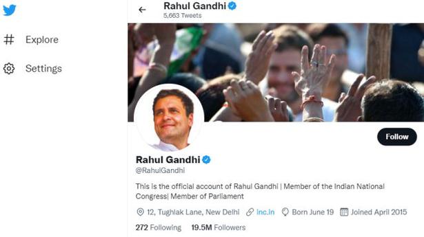 Twitter unlocks Rahul Gandhi's handle