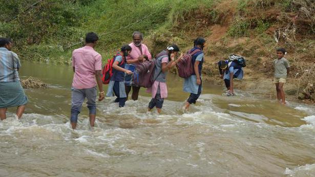 The river as the only road to education for a Vepanapalli village