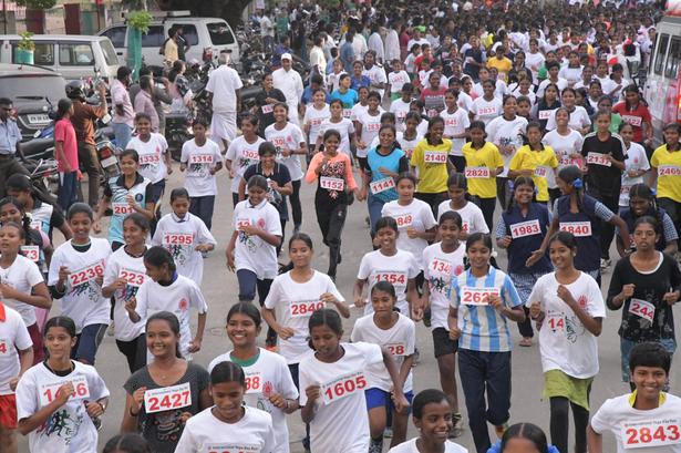 A mini marathon was organised in Erode as part of International Yoga Day.