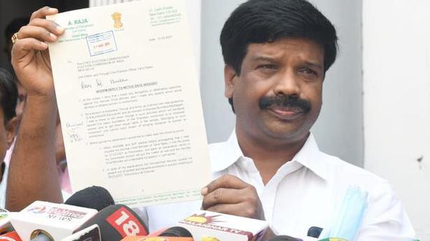 TN Assembly polls | I have not said anything that violates MCC, contends DMK’s A. Raja