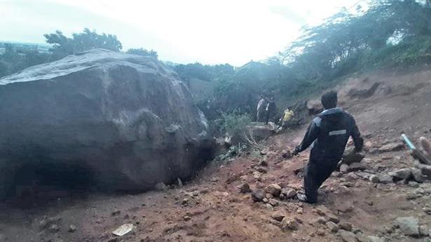 Woman dies after boulder falls on houses in Vellore